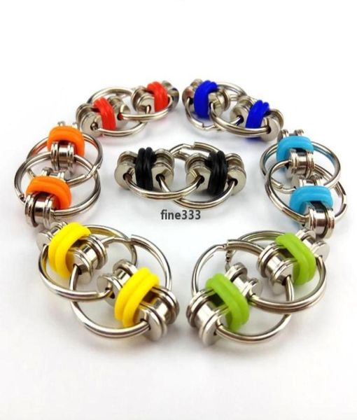 2021 Metall Puzzle Kette Zappeln Spielzeug Für Autismus Antistress Set Anti Stress Lindern Adhd Hand Spinner Schlüssel Ring Sensorischen Spielzeug1311482