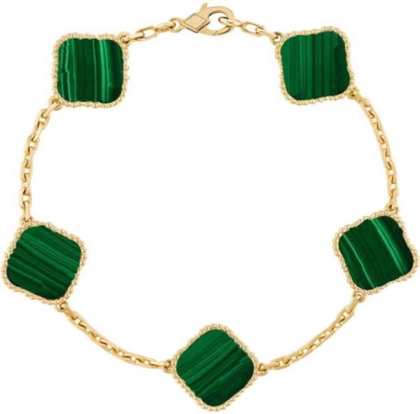 Conjuntos de joias de luxo da moda designers colar de trevo de quatro folhas para mulheres colares pulseira 5 mos brincos festa jóias de aço inoxidável 7534224471291620