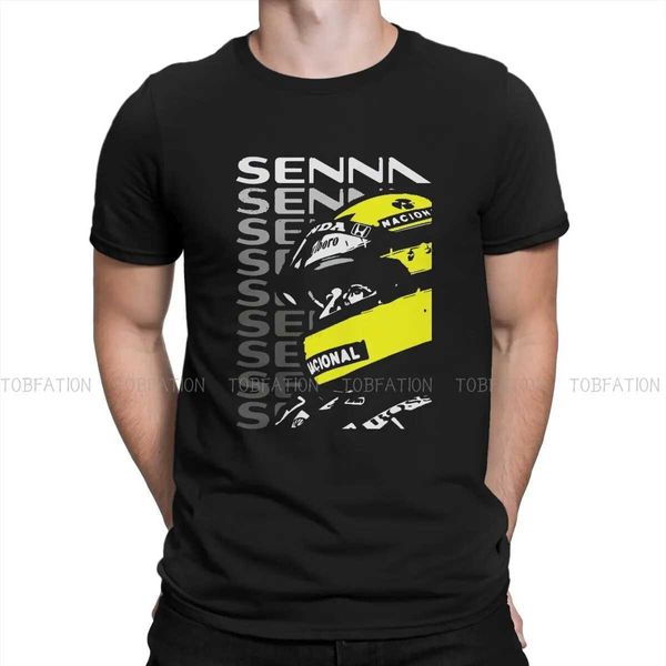 Maglietta Hip Hop Ayrton Senna F1 Race Raer Stampa Streetwear Maglietta per il tempo libero Uomo Manica corta Abiti regalo unici