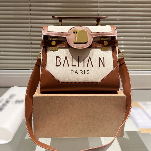 Новая кожаная сумка, классические сумки через плечо со съемным ремешком, петлей, спиральной пряжкой, застежкой-молнией, золотая элегантная роскошная женская сумка CSD2401171