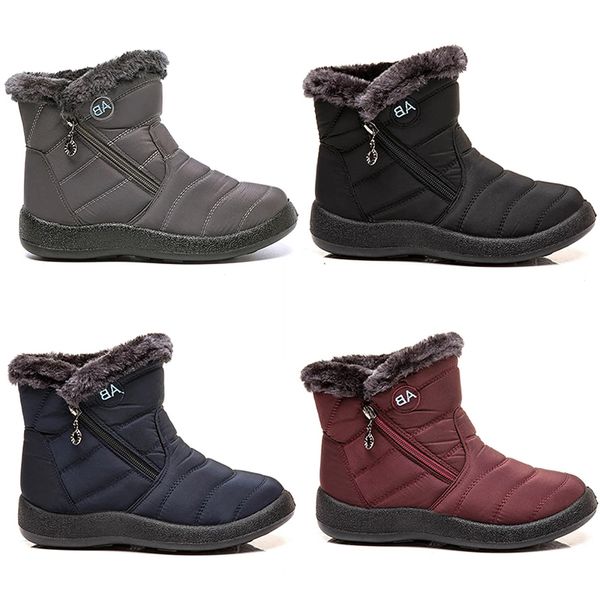 Designer quente senhoras botas de neve algodão mulheres sapatos preto azul cinza preto branco inverno tornozelo botas mulheres tênis ao ar livre formadores