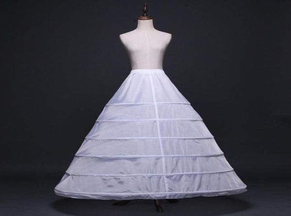 Primavera verão 6 aros branco deslizamento petticoat feminino casamento anáguas underskirt elástico festa de casamento acessórios crinoline4348755