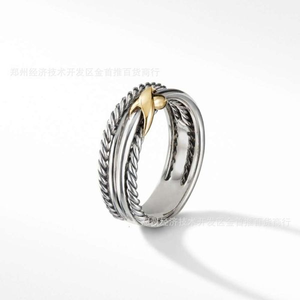 2024 Designer David Yuman Schmuck Armband Xx 925 Sterling Silber Twisted Cross x Ring Klassischer Ring