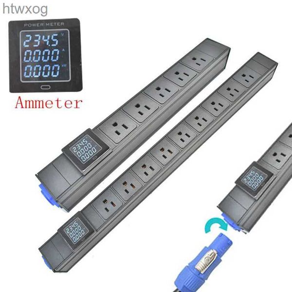 Plugue do cabo de alimentação PDU power strip rack de gabinete de rede Schuko 2-11AC US soquete interruptor de interrupção duplo plugue de aviação com amperímetro soquete sem fio YQ240117