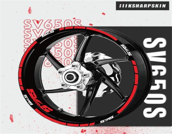 Adesivos refletivos de proteção para anel interno de motocicleta, logotipos e decalques de decoração de rodas para suzuki sv650s sv 650s4135090