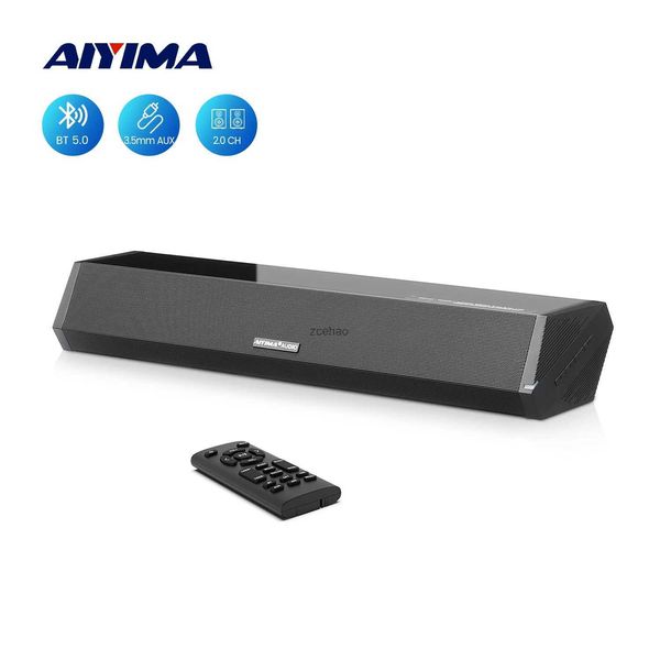 Kitaplık hoparlörler Aiyima Bluetooth Hoparlör Taşınabilir Tam Aralıklı Ses Hoparlör Kablosuz Sessiz TV Çıkarılabilir Hifi Stereo Ev Sinema Sesli Ses Çubuğu