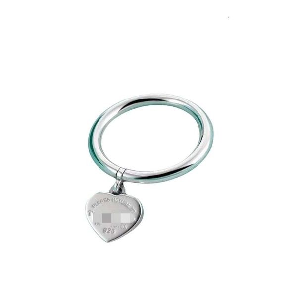 Anel tiff designer feminino qualidade superior com caixa original anéis s925 prata rosa ouro amor pingente guarda anel simples moda anel casal presente índice dedo anel
