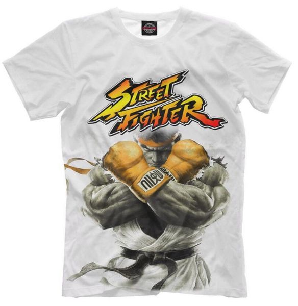 Ryu Street Fighter Fighting Game Personagem 3D Impresso Womenmen039s Casual Mangas Curtas Camisetas R013514281