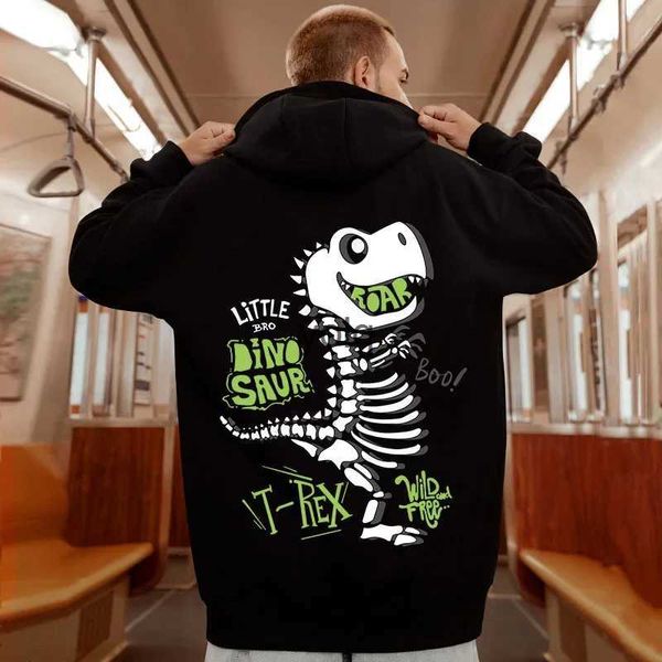 Erkek Hoodies Sweatshirts Matta Yeni Hip Hop Hipster Beyaz Kapüşonlu Süveter Erkekler Sweat-Shirt gevşek sokak kıyafetleri Y2K Gym Giyim Karikatür Giysileri Bapeyolq