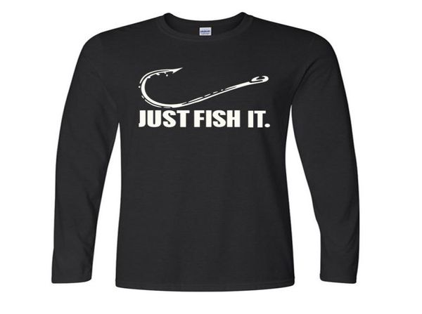 2019 Новая футболка с любовью для рыбалки, модная мужская футболка Fish It Funny, рыболовный крючок, приманка, хлопковая футболка с длинным рукавом с предварительной усадкой X12273005128