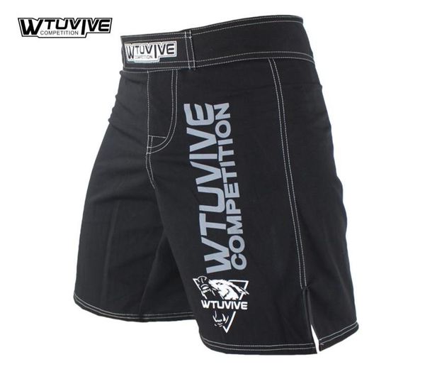 Wtuvive Nero Uomo Mma Boxing Trunks Muay Thai Pantaloncini da combattimento Sanda Fight Wear Economici Arti marziali miste Kickboxing Tiger Muay Thai203755826