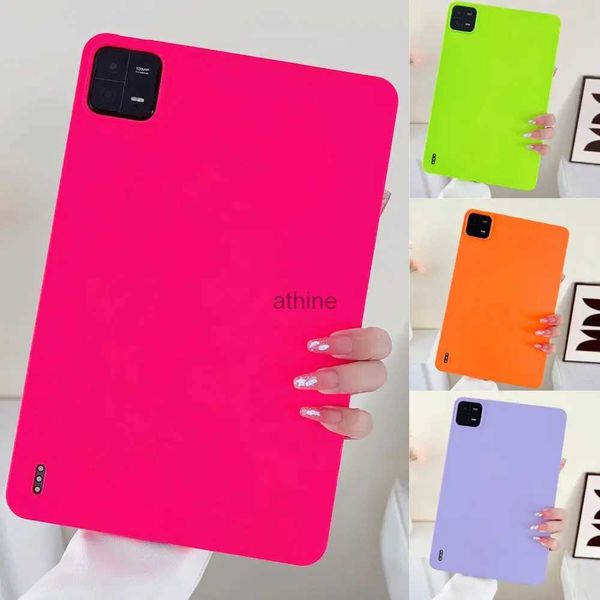 Tablet PC Kılıfları Pad için Neon Kılıf 6 Pro 11 inç Mat Silikon Şeker Renk Floresan Şok geçirmez Tablet Mi Pad için 6 Kılıflar YQ240118