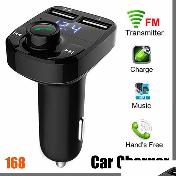 Carregador de carro 500D FM X8 Transmissor Aux Modulador Sem Fio Bluetooth Mãos Universal Kit Audio Player com 3.1A Carga Rápida Dual USB D Dhgeb