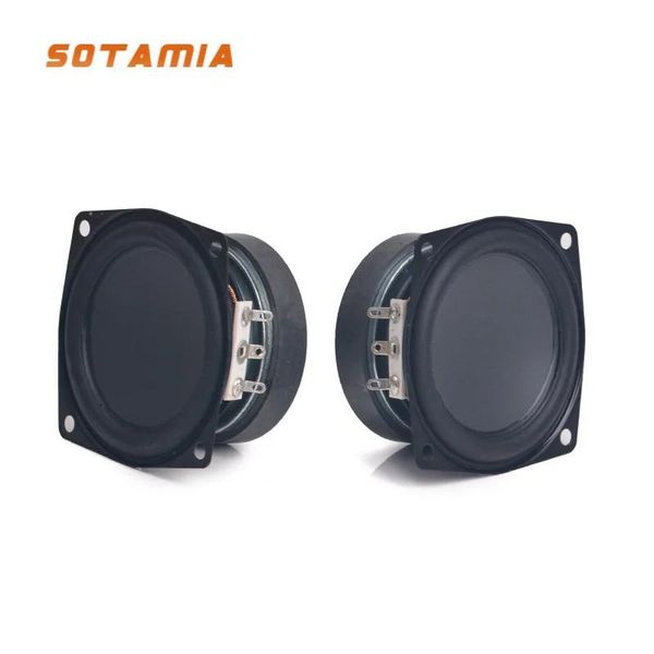 Alto-falantes Sotamia 2pcs 2,5 polegadas Alto-falante Midrange 4 Ohm 15W Bluetooth Alto-falante de áudio Borda de borracha impermeável ao ar livre