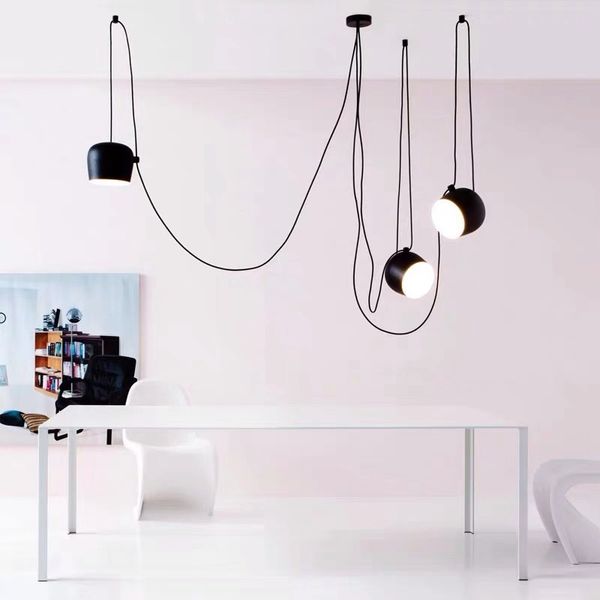 Tambor moderno luminária de teto led hanglamp aranha industrial luzes pingente para restaurante cozinha nordic loft luminária