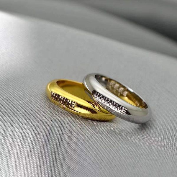 Schlichter Ring für Männer, minimalistisch, süße Liebesringe, Paar, Designermarke, CE, Gold, Silber, Schmuck, Geburtstagsgeschenk, Herren und Damen, fortschrittliche Sinnverzierungen