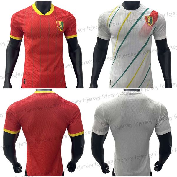 24 25 Gine Milli Takım Oyuncu Futbol Jersey Guins Camano Kante Traore Beyaz Kırmızı 2024 2025 Futbol Gömlek Üniformaları Guinee Maillot de Ayak Kitleri Camiseta Futbol Hayranları