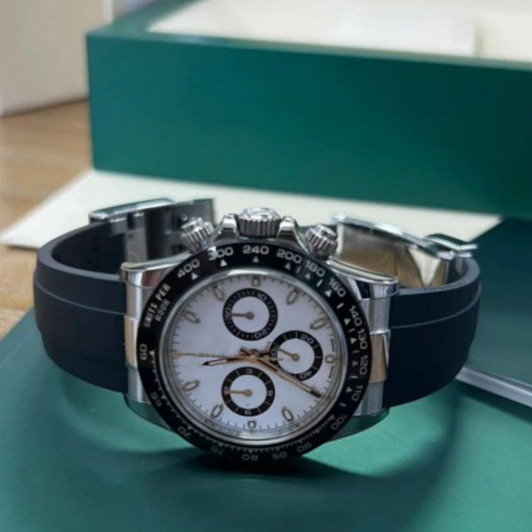 aaa Horloge man designer horloges hoge kwaliteit panda 116500 quartz multifunctioneel Kleine drie-naalds vlinder dubbele verborgen gesp roestvrijstalen horlogegesp