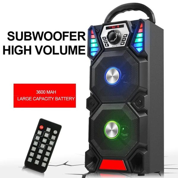 Alto-falantes portáteis 60W Bluetooth Speaker Outdoor LED Lanterna Alto Volume Coluna Sem Fio K Song Soundbox Estéreo Subwoofer Home Audio