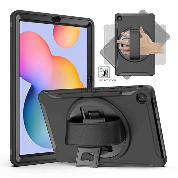 Tablet PC Casos Bolsas Capa para Samsung Galaxy Tab S 6 S6 Lite 2022 10.4 P610 P615 P613 P619 Rotação PC Stand à prova de choque Fundas Tablet Cover Coque YQ240118