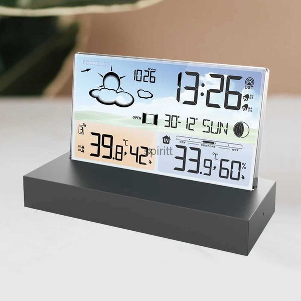 Relógios de mesa de mesa FanJu Estação meteorológica Termômetro Higrômetro Barômetro Eletrônica Mesa de mesa Despertador Bateria Sensor sem fio Ferramentas YQ240118
