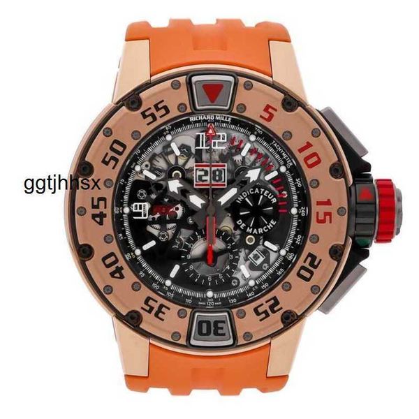 Relógio de pulso RM Richardmillle Relógio de pulso RM 032 Flyback Cronógrafo Diver Auto Ouro Masculino Relógio Rg