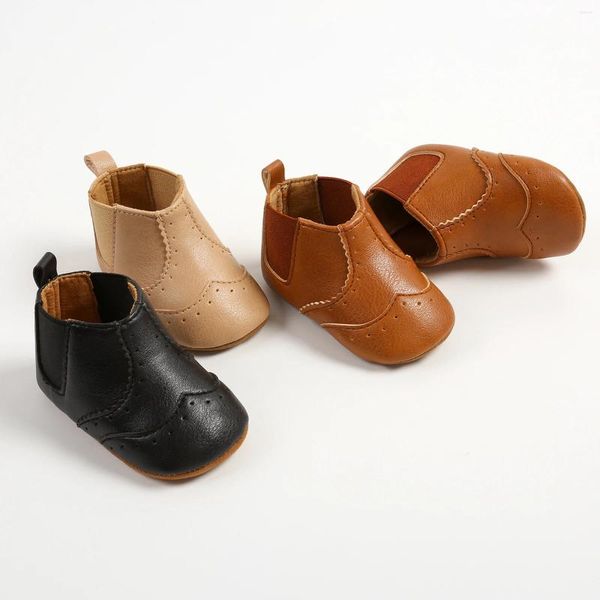 Сапоги, осенние нескользящие туфли для первых ходунков на мягкой подошве для маленьких девочек на осень и зиму