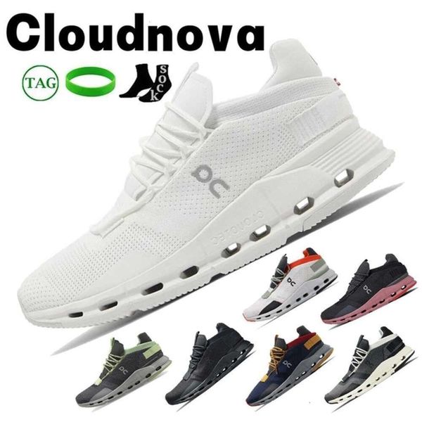 Designer Running Neu bei Cloudnova Schuhe Herren Damen Designer Sneakers Schwarz Eclipse Demin Ruby Eclipse Rose Iron Leaf Silber Orange Triple White Womof weißer Schuh