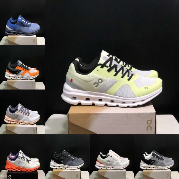 Homens Mulheres Running Shoes Cloudrunner Chambray Midnight Shale Cobalt Metal Midnight Cloudstratus Branco Preto Sage Pistache Cinza Cork Fawn Homens