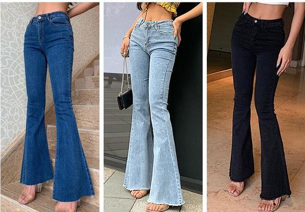 Kadınların skinny kot pantolon alevlendi kot pantolon seksi kalça kaldırma kot moda pantolon