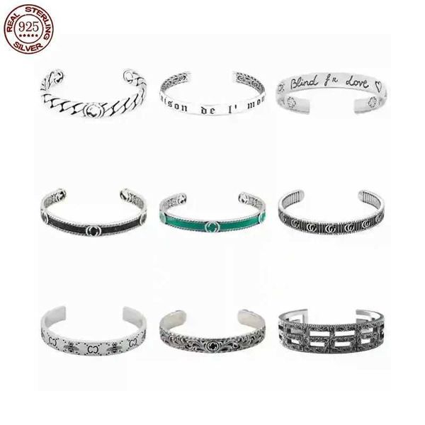 Bracciale in alta edizione di lusso S925 in argento sterling retrò braccialetto per il trasporto originale e puro braccialetto in argento sterling 925 gioielleria raffinata J240118