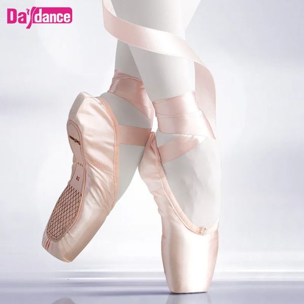 Mädchen Ballerina Ballett Spitzenschuhe Rosa Damen Satin Professionelle Ballettschuhe zum Tanzen 240117