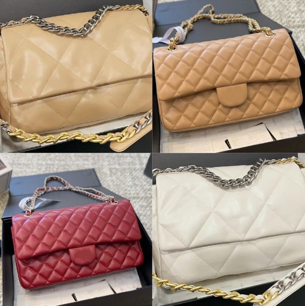 Borse firmate Borse a tracolla da donna con borsa con patta CF con pallina dorata Borse classiche piccole da donna nere Borse da donna trapuntate di lusso Borse MINI classiche da festa famose