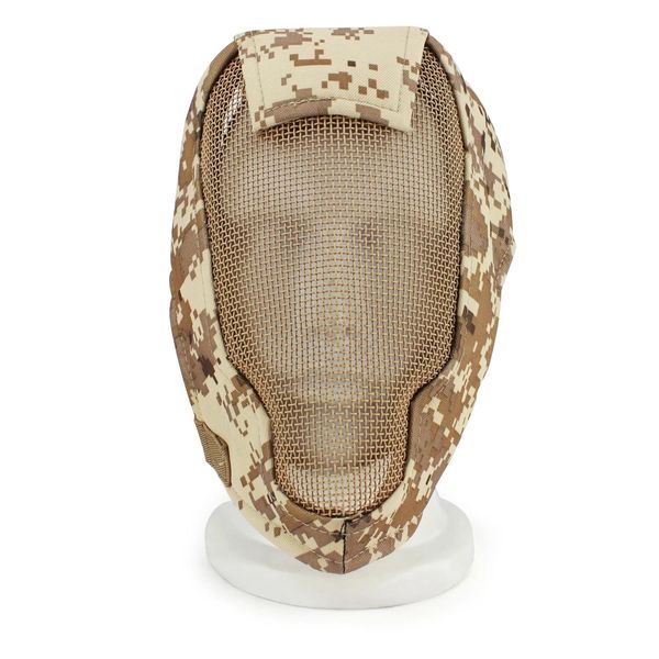 Unterstützung taktischer Vollgesichts -Metallstahl -Mesh -Maske Paintball Militär CS Wargame Cycling Airsoft Protective Mash Jagd Accessoires