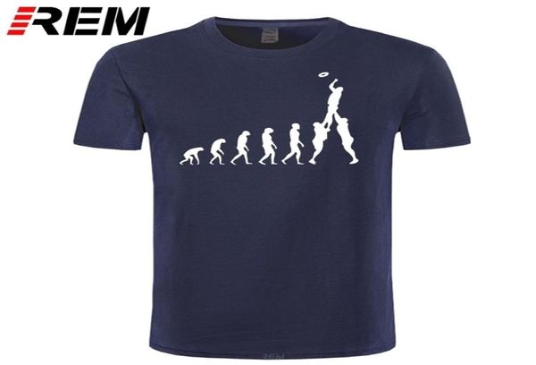 Rugby Man Tshirt'in Evrimi Komik Baskı Tişörtleri Erkekler Kısa Kollu Pamuklu Erkek Üstler 2104097339985