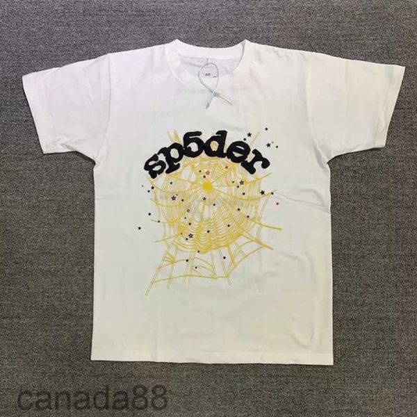 Erkek Tişörtler Moda SP5der 555555 Tasarımcı Yıl Örümcek Pamuk T-Shirt Erkek Kadın Yüksek Kaliteli Genç Haydut Tişört YM5T YM5T