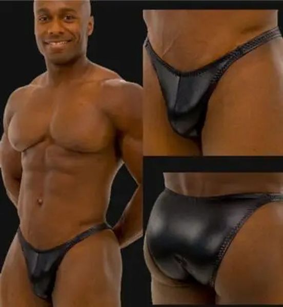 Intimo da uomo Bodybuilding Contest Pantaloni in pelle sexy Theprivate Ordering Gym Slip 240117
