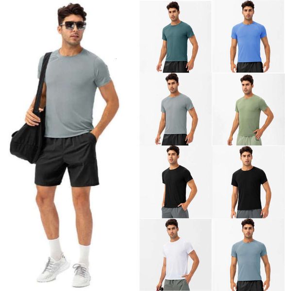 LL mans Yoga Outfit Lu Running Shirts Compresión medias deportivas Fitness Gym Soccer Man Jersey Ropa deportiva Quick Dry Sport t-Top 225