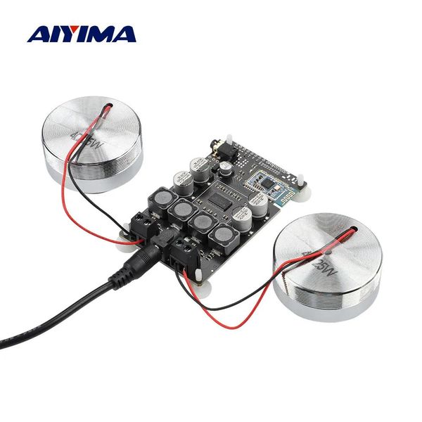 Lautsprecher Aiyima 2 Zoll Audio Tragbarer 25W Resonanzvibrationslautsprecher TPA3118 Bluetooth 5.0 Verstärker Sound Neodym Altavoz Dc 12V 5A