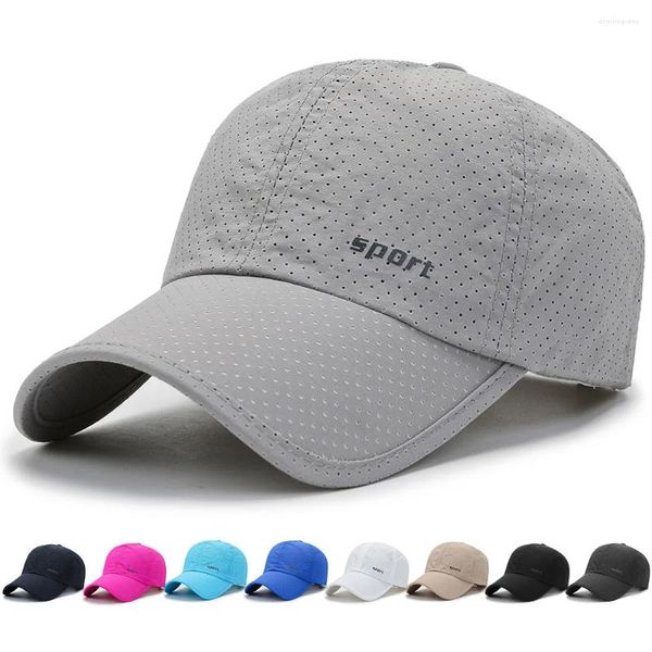 Cappellini da baseball Uomo Donna Sport all'aria aperta Cappello da baseball in rete con sfiato Visiera da corsa Cappellino ad asciugatura rapida Cappello da sole Protezione Scrub Cappelli unisex Gorra