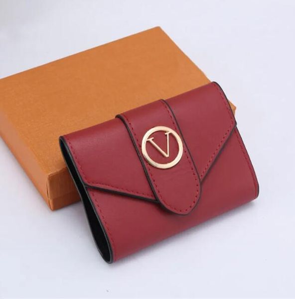 Portafoglio di design Portamonete per donna Portafogli da uomo Mini con scatola Portamonete di lusso con pochette