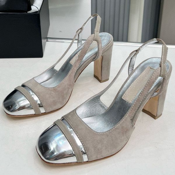 Novas sandálias de moda sapatos de designer de luxo sapatos de couro genuíno carta pérola sapatos ao ar livre anti deslizamento sapatos de dança sapatos de banquete de casamento sapatos de salto alto sexy das mulheres