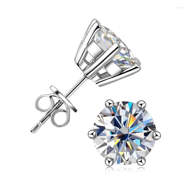 Ohrstecker 1CT D VVS1 Moissanit für Frauen 925 Sterling Silber Gelbgold vergoldet Labordiamant Ohrring Luxus Edlen Schmuck