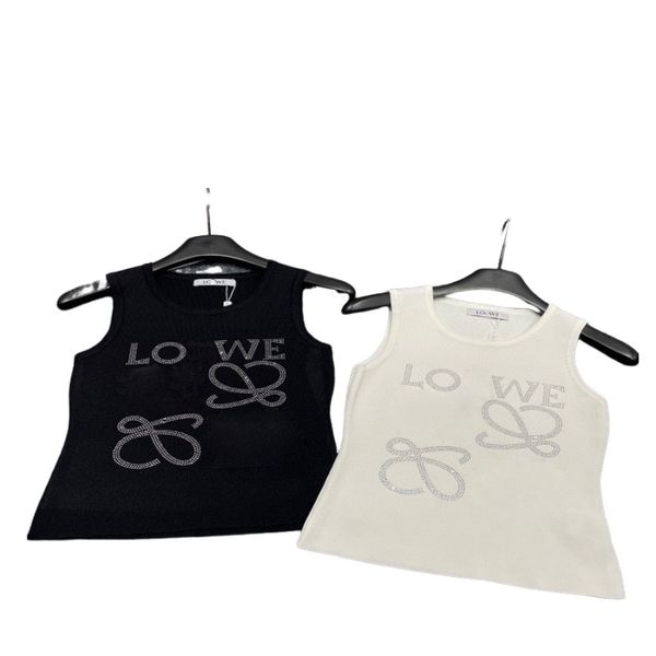 Женская майка, дизайнерская трикотажная рубашка y2k, футболка без рукавов с круглым вырезом, буквенный узор, водяной кирпич, модный тренд