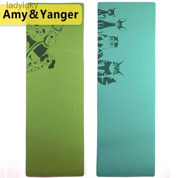 Yoga paspasları 6mm TPE Slip Olmayan Yoga Paspas Pilates Gym Egzersiz Sportl240118