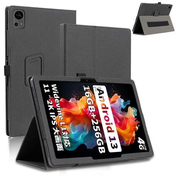 Tablet-PC-Hüllen, Taschen für Teclast T60 Hüllen, Stoffstruktur, PU-Leder, Magnet, Klapphülle, faltbarer Ständer, stoßfeste Tasche mit Stiftgürtel, Armband YQ240118