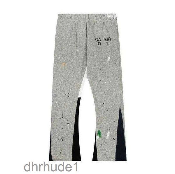 Calças masculinas Designer de moda Mens Sweatpants Dept Speckled Letter Imprimir Casal Feminino Solto Versátil Casual Graffiti Reto {categoria} OCJJ OCJJ