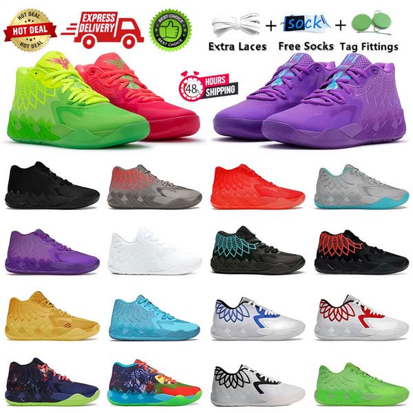 Designer sapatos Lamelo Ball Shoes Mb.01 Lo Mens Basquetebol Sapato Rick Vermelho Verde e Morty Galaxy Roxo Azul Cinza Preto Rainha Buzz City Melo Sports Shoe