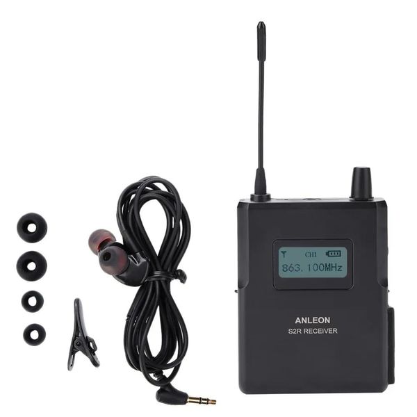 Microfones originais para receptor Anleon S2r 863865/670680/526535mhz monitor de palco receptor monitor sem fio de som claro com fones de ouvido