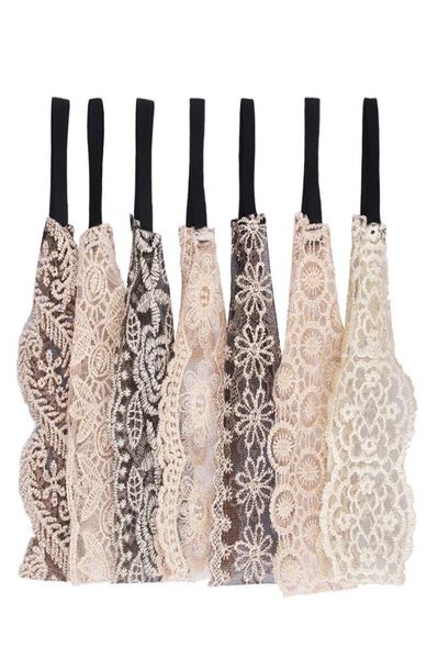 Meninas Lace Headbands Bordado Flor Macrame Elegante Elastic Hairbands Bebê Crianças Crianças Headdress Acessórios de Cabelo 7 Estilo HHA6547806